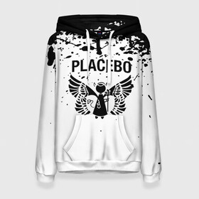 Женская толстовка 3D с принтом placebo в Новосибирске, 100% полиэстер  | двухслойный капюшон со шнурком для регулировки, мягкие манжеты на рукавах и по низу толстовки, спереди карман-кенгуру с мягким внутренним слоем. | black eyed | black market music | every you every me | nancy boy | placebo | placebo interview | placebo live | placebo nancy | pure morning | running up that hill | special k | taste in men | where is my mind | without you i’m nothing