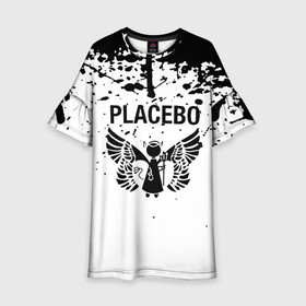 Детское платье 3D с принтом placebo в Новосибирске, 100% полиэстер | прямой силуэт, чуть расширенный к низу. Круглая горловина, на рукавах — воланы | black eyed | black market music | every you every me | nancy boy | placebo | placebo interview | placebo live | placebo nancy | pure morning | running up that hill | special k | taste in men | where is my mind | without you i’m nothing