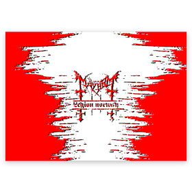 Поздравительная открытка с принтом mayhem в Новосибирске, 100% бумага | плотность бумаги 280 г/м2, матовая, на обратной стороне линовка и место для марки
 | black | black metal | burzum | de mysteriis dom sathanas | dead | deathcrush | dom | dwi | dwi woii | euronymous | freezing | hellhammer | lords of chaos | mayhem | metal | mysteriis | necrobutcher | norwegian black metal | sathanas | the true mayhem