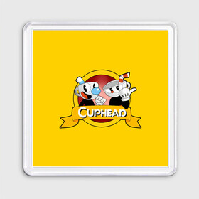 Магнит 55*55 с принтом CUPHEAD КАПХЕД в Новосибирске, Пластик | Размер: 65*65 мм; Размер печати: 55*55 мм | Тематика изображения на принте: cuphead | боссы | игра | капхед