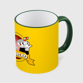 Кружка с принтом CUPHEAD КАПХЕД в Новосибирске, керамика | ёмкость 330 мл | Тематика изображения на принте: cuphead | боссы | игра | капхед