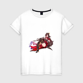 Женская футболка хлопок с принтом Бей Доу в Новосибирске, 100% хлопок | прямой крой, круглый вырез горловины, длина до линии бедер, слегка спущенное плечо | арт | бей доу | боевая девушка | бэй доу | милая девушка | рисунок