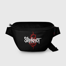 Поясная сумка 3D с принтом Slipknot Надпись в Новосибирске, 100% полиэстер | плотная ткань, ремень с регулируемой длиной, внутри несколько карманов для мелочей, основное отделение и карман с обратной стороны сумки застегиваются на молнию | metal | music | rock | slipknot | логотип | металл | музыка | надпись | пентаграмма | рок | слипкнот | узор | цифры