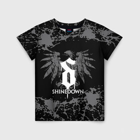 Детская футболка 3D с принтом shinedown в Новосибирске, 100% гипоаллергенный полиэфир | прямой крой, круглый вырез горловины, длина до линии бедер, чуть спущенное плечо, ткань немного тянется | 45 shinedown | atlantic | atlantic records | brent smith | cut the cord | get up shinedown | music video | official video | rock | shinedown | shinedown (musical group) | shinedown devil | sound of madness | state of my head | zach myers