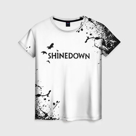 Женская футболка 3D с принтом shinedown в Новосибирске, 100% полиэфир ( синтетическое хлопкоподобное полотно) | прямой крой, круглый вырез горловины, длина до линии бедер | 45 shinedown | atlantic | atlantic records | brent smith | cut the cord | get up shinedown | music video | official video | rock | shinedown | shinedown (musical group) | shinedown devil | sound of madness | state of my head | zach myers