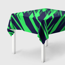 Скатерть 3D с принтом Абстрактный дизайн Зелень в Новосибирске, 100% полиэстер (ткань не мнется и не растягивается) | Размер: 150*150 см | абстракция | баскетбол | волейбол | дизайн | киберспорт | линии | парню. | спорт | футбол