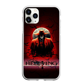 Чехол для iPhone 11 Pro матовый с принтом HELLSING SSS в Новосибирске, Силикон |  | bats | cracked | hellsing film | hellsing lettering | hellsing print | helsing | red | van hellsing | ван хельсинг | красный | летучие мыши | надпись хельсинг | принт хельсинг | трещены | фильм хельсинг | хельсинг