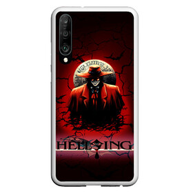 Чехол для Honor P30 с принтом HELLSING SSS в Новосибирске, Силикон | Область печати: задняя сторона чехла, без боковых панелей | bats | cracked | hellsing film | hellsing lettering | hellsing print | helsing | red | van hellsing | ван хельсинг | красный | летучие мыши | надпись хельсинг | принт хельсинг | трещены | фильм хельсинг | хельсинг