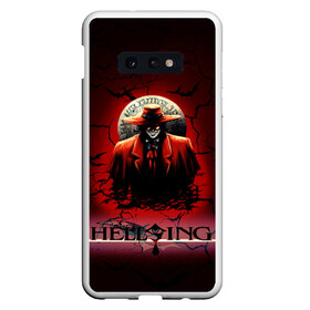 Чехол для Samsung S10E с принтом HELLSING SSS в Новосибирске, Силикон | Область печати: задняя сторона чехла, без боковых панелей | bats | cracked | hellsing film | hellsing lettering | hellsing print | helsing | red | van hellsing | ван хельсинг | красный | летучие мыши | надпись хельсинг | принт хельсинг | трещены | фильм хельсинг | хельсинг