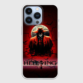 Чехол для iPhone 13 Pro с принтом HELLSING в Новосибирске,  |  | bats | cracked | hellsing film | hellsing lettering | hellsing print | helsing | red | van hellsing | ван хельсинг | красный | летучие мыши | надпись хельсинг | принт хельсинг | трещены | фильм хельсинг | хельсинг