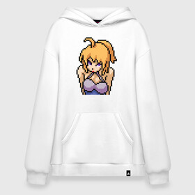 Худи SuperOversize хлопок с принтом Pixel art anime в Новосибирске, 70% хлопок, 30% полиэстер, мягкий начес внутри | карман-кенгуру, эластичная резинка на манжетах и по нижней кромке, двухслойный капюшон
 | anime | art | girl | manga | pixel | аниме | арт | девушка | манга | пиксель