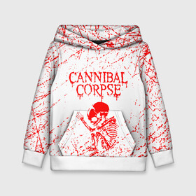 Детская толстовка 3D с принтом cannibal corpse в Новосибирске, 100% полиэстер | двухслойный капюшон со шнурком для регулировки, мягкие манжеты на рукавах и по низу толстовки, спереди карман-кенгуру с мягким внутренним слоем | cannibal | cannibal corpse | cannibal corpse butchered at birth | cannibal corpse eaten back to life | cannibal corpse hammer smashed face | corpse | death metal | металл | пластинки с металлическим лезвием | рок | труп каннибала