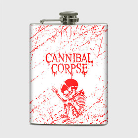 Фляга с принтом cannibal corpse в Новосибирске, металлический корпус | емкость 0,22 л, размер 125 х 94 мм. Виниловая наклейка запечатывается полностью | cannibal | cannibal corpse | cannibal corpse butchered at birth | cannibal corpse eaten back to life | cannibal corpse hammer smashed face | corpse | death metal | металл | пластинки с металлическим лезвием | рок | труп каннибала