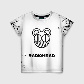 Детская футболка 3D с принтом radiohead в Новосибирске, 100% гипоаллергенный полиэфир | прямой крой, круглый вырез горловины, длина до линии бедер, чуть спущенное плечо, ткань немного тянется | colin greenwood | dead air space | ed o’brien | eob | greenwood brothers | jnny | jonny and thom | jonny greenwood | nigel godrich | phil selway | radio head | radiohead | selway | thm yrk | tom yorke | xl | xl recordings | джонни гринвуд | колин гринвуд 