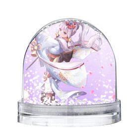 Снежный шар с принтом Аяка в Новосибирске, Пластик | Изображение внутри шара печатается на глянцевой фотобумаге с двух сторон | арт | архонт | аяка дерево | ветер | девушка в кимоно | кимоно | китайский зонт | лепестки | лепестки сакуры | лепестки цветов | милая девушка | рисунок | сакура