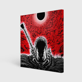 Холст квадратный с принтом BERSERK | БЕРСЕРК в Новосибирске, 100% ПВХ |  | anime | anime berserk | berserk | knight | manga | аниме | аниме берсерк | берсерк | клеймо | манга | рыцарь | япония