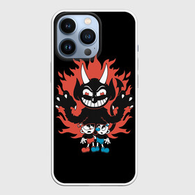 Чехол для iPhone 13 Pro с принтом CUPHEAD в Новосибирске,  |  | Тематика изображения на принте: art | cartoon | cup | cuphead | devil | dice | game | king | mugman | the | арт | бос | босс | голова | демон | дьявол | игра | капхед | магмен | мультик | мультфильм | платформер | чаша | чашка | человек | черт