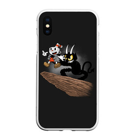 Чехол для iPhone XS Max матовый с принтом CUPHEAD в Новосибирске, Силикон | Область печати: задняя сторона чехла, без боковых панелей | art | cartoon | cup | cuphead | devil | dice | game | king | lion | mugman | simba | the | арт | бос | босс | голова | демон | дьявол | игра | капхед | король | лев | магмен | мультик | мультфильм | платформер | симба | чаша | чашка | человек |