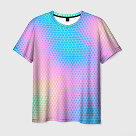 Мужская футболка 3D с принтом Переливы в Новосибирске, 100% полиэфир | прямой крой, круглый вырез горловины, длина до линии бедер | абстракция | геометрия | градиент | краски | рисунок | свет | текстура