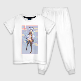 Детская пижама хлопок с принтом Гань Юй в Новосибирске, 100% хлопок |  брюки и футболка прямого кроя, без карманов, на брюках мягкая резинка на поясе и по низу штанин
 | арт | боевая девушка | гань юй | коза | козочка | кокосовая козочка | милая девушка | рисунок