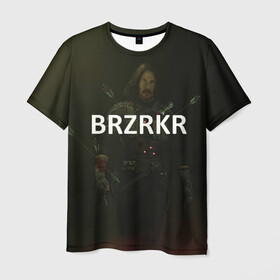 Мужская футболка 3D с принтом BRZRZR в Новосибирске, 100% полиэфир | прямой крой, круглый вырез горловины, длина до линии бедер | berserker | киану ривз | комикс | постер