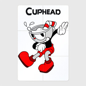 Магнитный плакат 2Х3 с принтом Cuphead Капхед в Новосибирске, Полимерный материал с магнитным слоем | 6 деталей размером 9*9 см | cup head | cuphead | run and gun | детям | капхед | капхэд | логотипы игр | персонажи игр | чашка