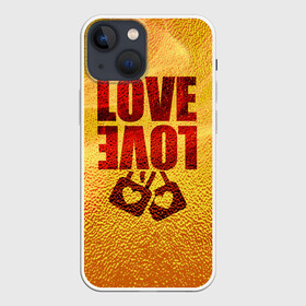 Чехол для iPhone 13 mini с принтом LOVE в Новосибирске,  |  | love | lovely | romantic | любовь | романтика