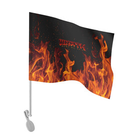 Флаг для автомобиля с принтом WRATH: Aeon of Ruin FIRE в Новосибирске, 100% полиэстер | Размер: 30*21 см | 90 е | aeon of ruin | quake | tegunvteg | wrath | wrath: aeon of ruin | игра | компьютерная игра | монстры | огонь | пламя | ретро | реьро шутер | шутер