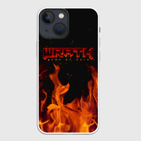 Чехол для iPhone 13 mini с принтом WRATH: Aeon of Ruin FIRE в Новосибирске,  |  | 90 е | aeon of ruin | quake | tegunvteg | wrath | wrath: aeon of ruin | игра | компьютерная игра | монстры | огонь | пламя | ретро | реьро шутер | шутер