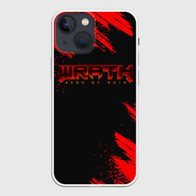 Чехол для iPhone 13 mini с принтом WRATH: Aeon of Ruin LOGO в Новосибирске,  |  | Тематика изображения на принте: 90 е | aeon of ruin | quake | tegunvteg | wrath | wrath: aeon of ruin | игра | компьютерная игра | монстры | ретро | реьро шутер | шутер