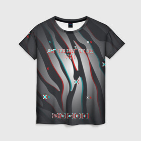 Женская футболка 3D с принтом cs:go | Parallax (Параллакс) в Новосибирске, 100% полиэфир ( синтетическое хлопкоподобное полотно) | прямой крой, круглый вырез горловины, длина до линии бедер | 0x000000123 | csgo | parallax | ssg 08 | ксго | параллакс