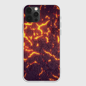 Чехол для iPhone 12 Pro с принтом Помпеи 3D в Новосибирске, силикон | область печати: задняя сторона чехла, без боковых панелей | Тематика изображения на принте: абстракция | вулкан | жар | земля | иззвержение | илюстрация | лава | текстура