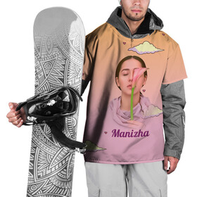 Накидка на куртку 3D с принтом Манижа  Manizha в Новосибирске, 100% полиэстер |  | manizha | далеровна | душанбе | евровидение | евровидение 2021 | манижа | певица | таджикистан | хамраева