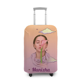 Чехол для чемодана 3D с принтом Манижа  Manizha в Новосибирске, 86% полиэфир, 14% спандекс | двустороннее нанесение принта, прорези для ручек и колес | manizha | далеровна | душанбе | евровидение | евровидение 2021 | манижа | певица | таджикистан | хамраева