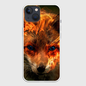 Чехол для iPhone 13 с принтом Огненная лиса в Новосибирске,  |  | fox | foxy | животное | звери | лиса | лисенок | лисичка | милая | рыжая | фокс
