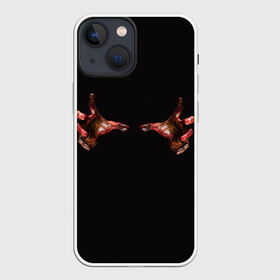 Чехол для iPhone 13 mini с принтом Замби в Новосибирске,  |  | apocalypse | corpse | cruel | darkness | dead | demon | devil | evil | fear | grave | halloween | hand | horror | human | isolated | monster | mummy | murder | mysterious | mystery | nails | photography | reaching | satan | shadow | shock | skin | studio 