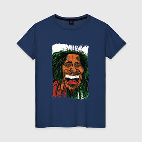 Женская футболка хлопок с принтом Боб Марли Карикатура в Новосибирске, 100% хлопок | прямой крой, круглый вырез горловины, длина до линии бедер, слегка спущенное плечо | art | bob marley | jah | jamaica | music | no woman no cry | rasta | rastaman | reggae | retro | vintage | ziggy | арт | винтаж | джа | жизнь за деньги не купишь | зигги | раста | растаман | растафарианство | ретро | рисунок | счастье | улыб