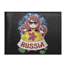 Обложка для студенческого билета с принтом Russia в Новосибирске, натуральная кожа | Размер: 11*8 см; Печать на всей внешней стороне | russia | матрешки | патриотизм | родина | россия