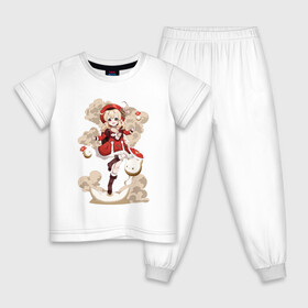 Детская пижама хлопок с принтом Кли с помощниками в Новосибирске, 100% хлопок |  брюки и футболка прямого кроя, без карманов, на брюках мягкая резинка на поясе и по низу штанин
 | арт | боевая девушка | кли | милая девочка | милая девушка | рисунок
