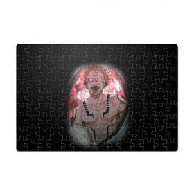 Пазл магнитный 126 элементов с принтом МАГИЧЕСКАЯ БИТВА | SUKUNA в Новосибирске, полимерный материал с магнитным слоем | 126 деталей, размер изделия —  180*270 мм | Тематика изображения на принте: anime | japan | japanese | jujutsu | jujutsu kaisen | kaisen | sukuna | tattoo | аниме | двуликий призрак | иероглифы | инумаки | итадори | итадори юдзи | магическая битва | нобара | панда | рёмен | рёмен сукуна | сатору | сукуна