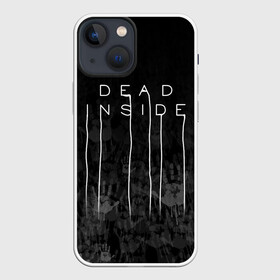 Чехол для iPhone 13 mini с принтом DEAD INSIDE | DEATH STRANDING в Новосибирске,  |  | Тематика изображения на принте: dead inside | dont open | гуль | дед инсайт | дединсайт | дэд инсайт | дэдинсайт | интроверт | кен канеки | мертв внутри | мертвый внутри