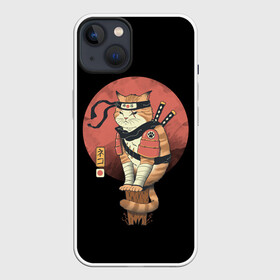 Чехол для iPhone 13 с принтом Кот Ниндзя в Новосибирске,  |  | cat | cats | japan | ninja | samurai | yakuza | катана | кот | котенок | коты | котэ | котята | кошка | ниндзя | самурай | якудза | япония