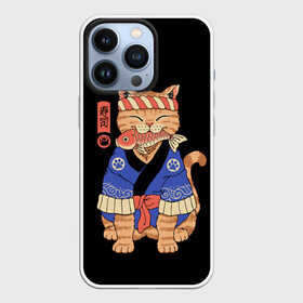 Чехол для iPhone 13 Pro с принтом Суши Мастер в Новосибирске,  |  | cat | cats | japan | master | ninja | samurai | sushi | yakuza | катана | кот | котенок | коты | котэ | котята | кошка | мастер | ниндзя | самурай | суши | якудза | япония