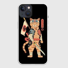 Чехол для iPhone 13 с принтом Shogun Cat в Новосибирске,  |  | cat | cats | japan | ninja | samurai | shogun | yakuza | катана | кот | котенок | коты | котэ | котята | кошка | ниндзя | самурай | сёгун | якудза | япония