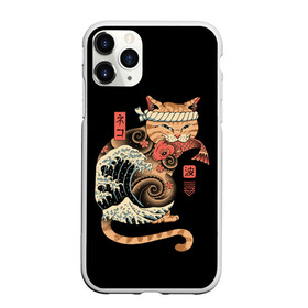 Чехол для iPhone 11 Pro матовый с принтом Cat Wave в Новосибирске, Силикон |  | cat | cats | japan | ninja | samurai | shogun | wave | yakuza | волна | катана | кот | котенок | коты | котэ | котята | кошка | ниндзя | самурай | сёгун | якудза | япония