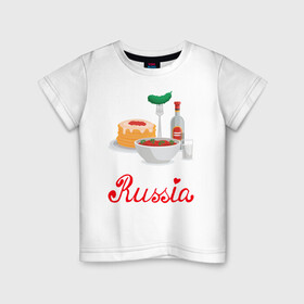 Детская футболка хлопок с принтом Патриот России в Новосибирске, 100% хлопок | круглый вырез горловины, полуприлегающий силуэт, длина до линии бедер | люблю свою родину | патриот | патриотизм | преданный отчизне | родина | россия | я люблю россию