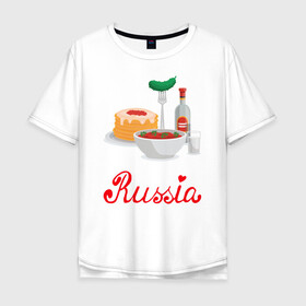 Мужская футболка хлопок Oversize с принтом Патриот России в Новосибирске, 100% хлопок | свободный крой, круглый ворот, “спинка” длиннее передней части | люблю свою родину | патриот | патриотизм | преданный отчизне | родина | россия | я люблю россию