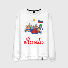 Мужской свитшот хлопок с принтом Патриот России в Новосибирске, 100% хлопок |  | люблю свою родину | патриот | патриотизм | преданный отчизне | родина | россия | я люблю россию