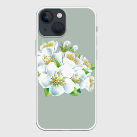 Чехол для iPhone 13 mini с принтом Весна в Новосибирске,  |  | лепестки | распустились | цветение | цветы | яблоня