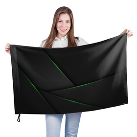 Флаг 3D с принтом КАРМАН в Новосибирске, 100% полиэстер | плотность ткани — 95 г/м2, размер — 67 х 109 см. Принт наносится с одной стороны | абстракция | классика | полосы | стиль | черное
